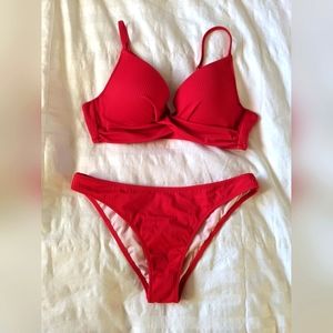 Shade and Shore Vibrant Red Bathing Suit!